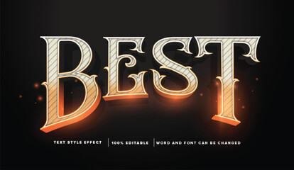 Text effect editable vector graphic of best, perfect for perfect for movie titles, game titles, etc.