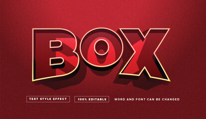 Text effect editable vector graphic of red box, perfect for perfect for movie titles, game titles, etc.