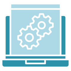 Admin Panel dual tone blue color, mini illustration icon. use for modern concept, print, UI, UX kit, web and app development. Vector related to account management, ecommerce, banking and finance.