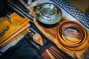 木皿 木の皿 お皿 カトラリー キャンプ道具 キャンプギア ケトル キャンプグッズ