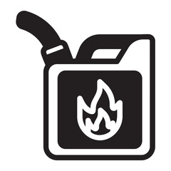 gas can glyph icon
