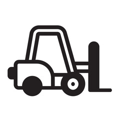 forklift glyph icon