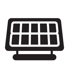 Obraz premium solar energy glyph icon