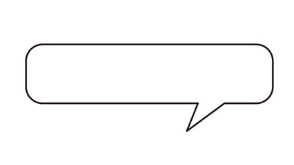 ベクターのシンプルな吹き出し　四角のコピースペース