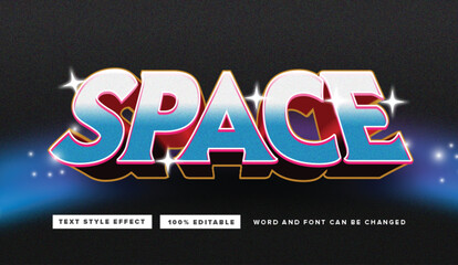 Text effect editable vector graphic of Space, perfect for perfect for movie titles, game titles, etc.
