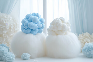 colorful cotton candy in soft color for background