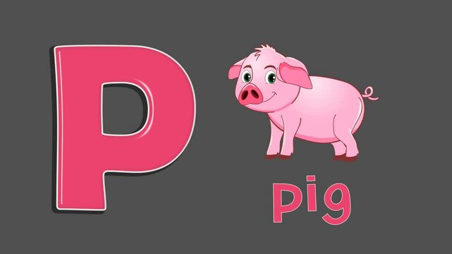 alphabet-P-for-pig-kids-education-cartoon
