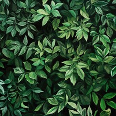 Lush green foliage pattern