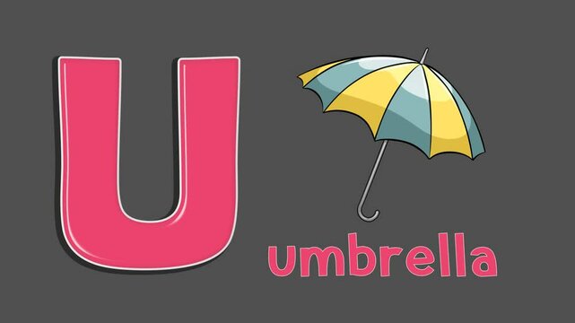 alphabet-U-for-umbrella-kids-abc-animation
