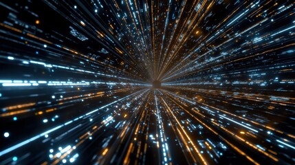 Radiant Light Streams in a Cosmic Tunnel