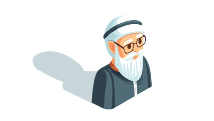 Devout Muslim Old Man Portrait
