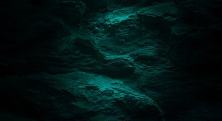 Fototapeta premium Abstract Dark Teal Stone Texture Background, Rough Rock Wall Surface