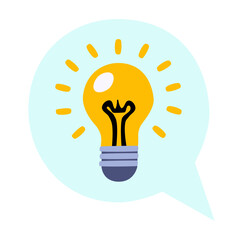 Fototapeta premium Cartoon Logo Light Bulb Digital Icon Source Vectors Illustration 