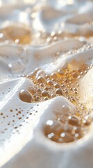 Close-up of Bubbles in a Frothy Liquid