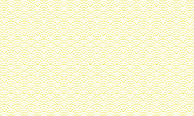 3本の線でできた扇の形の黄色いパターン背景