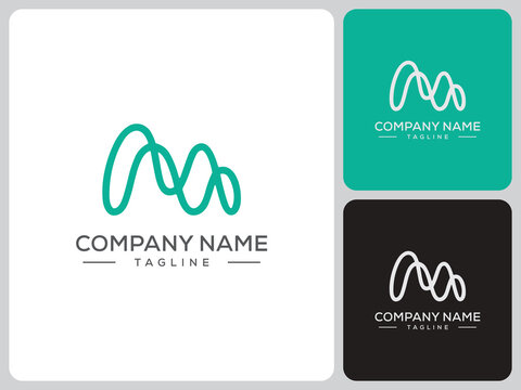 vector logo M wave