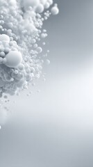 Cluster of White Spheres Floating in a Gradient Background
