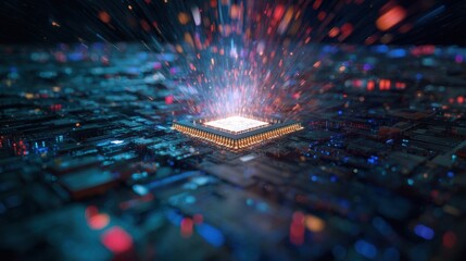 Advanced Microchip Processing with Dynamic Light Effects