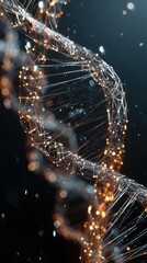Abstract Spiral Structure with Illuminated Nodes and Connecting Lines