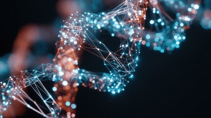 Abstract Visualization of a DNA Double Helix Structure