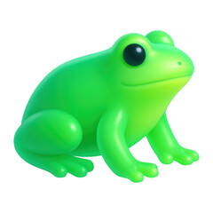Obraz premium PNG Vibrant cartoon frog illustration