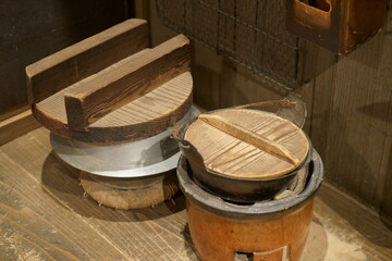 大正時代の羽釜と七輪