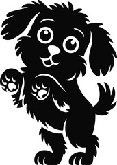 Fototapeta premium Editable Dog Silhouette Vector File