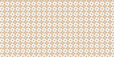 Golden vector seamless pattern with small diamonds , star shapes ,rhombuses . Abstract gold and white geometric texture . Simple minimal wide repeat background . Luxury design for decor , wallpaper