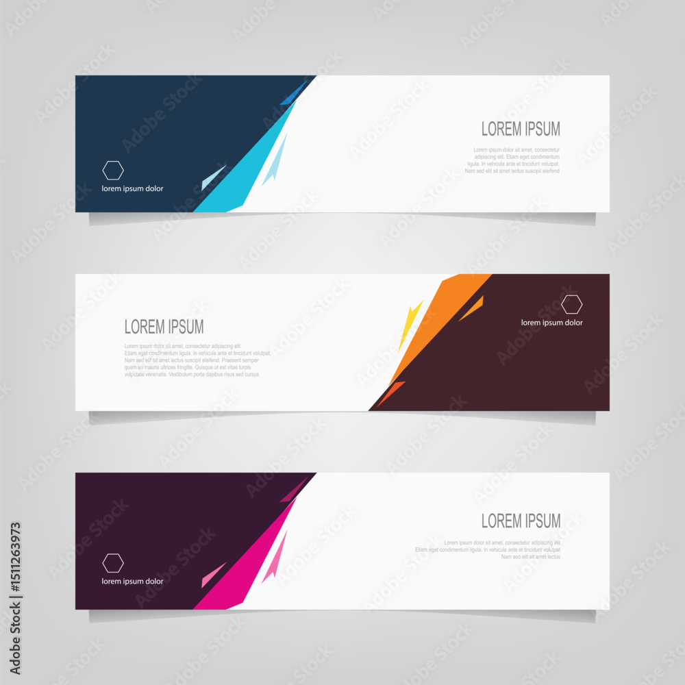 Wall mural abstract wavy geometric banner. trendy gradient shapes composition. modern vector design illustratio