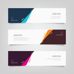 Abstract wavy geometric banner. Trendy gradient shapes composition. Modern vector design illustration