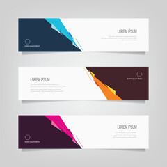 Abstract wavy geometric banner. Trendy gradient shapes composition. Modern vector design illustration
