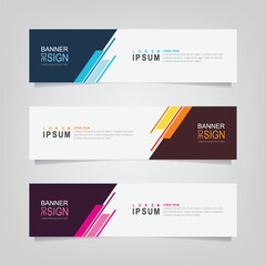 Abstract wavy geometric banner. Trendy gradient shapes composition. Modern vector design illustration