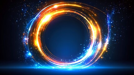 Abstract glowing circular frame (3)