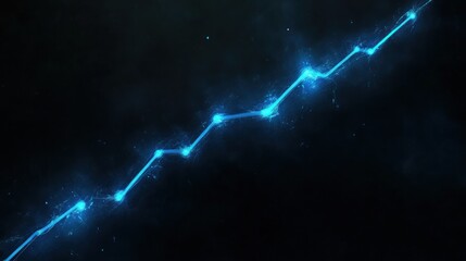 Fototapeta premium Ascending blue data graph