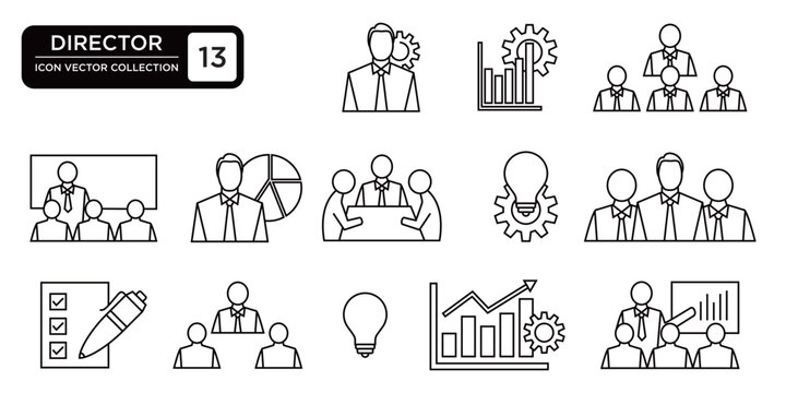 Director's collection, editable and resizable vector i.kon templates