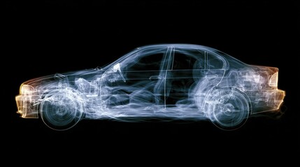 X-ray Visualization of a Car's Internal Structure