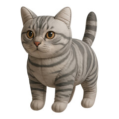 PNG Cute plush cat illustration