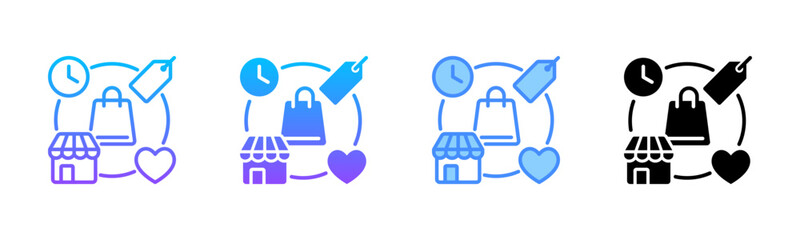 Ecommerce Multi Style Icon Set