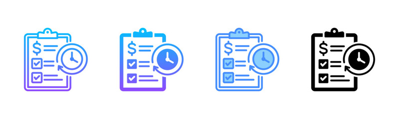 Financial Planning Multi Style Icon Set