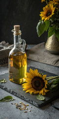 sunflower oil and sunflower seeds