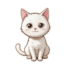 Obraz premium cat with a blank sign