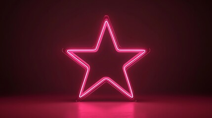 Fototapeta premium Neon pink star graphic (2)