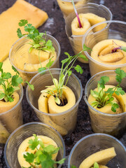 Hydroponic seedling baskets prepared for planting in a controlled environment