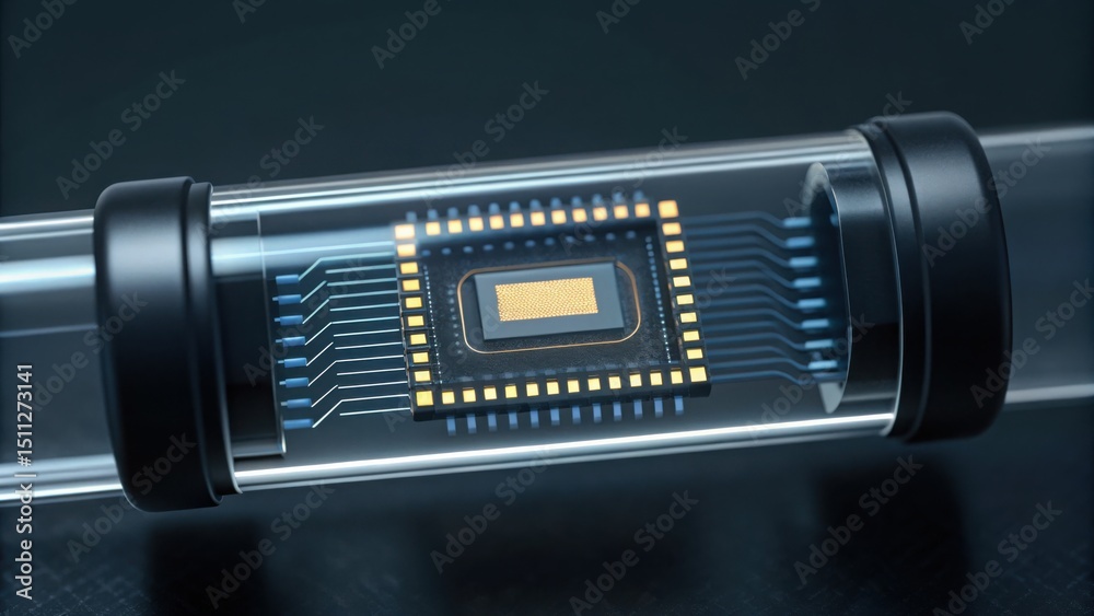 Aufkleber coded microchip in sterile cartridge for mrna vaccine analysis