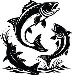 black and white fish