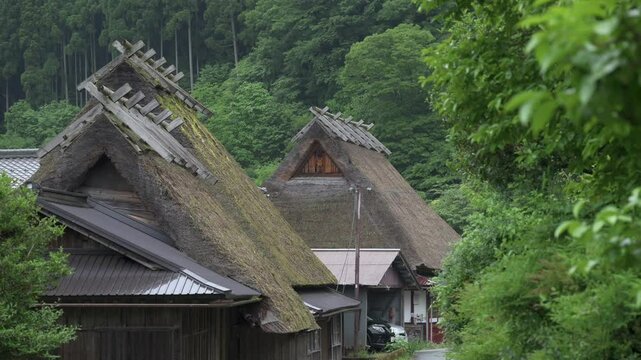 京都 美山かやぶきの里の風景