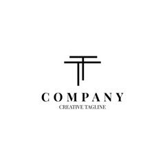 Minimalist letter T logo for your business in luxury concept. Logo design template