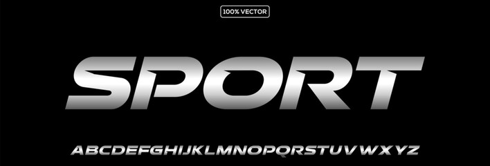 Sport alphabet. Speed sport font, automotive type for modern dynamic logo, headline, auto car branding and merchandise, typography and packaging © Locho99