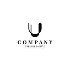 Minimalist Letter U logo for your business. Logo design template