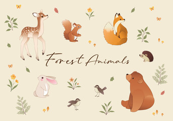 森の動物たちイラストセット＊AnimalForest